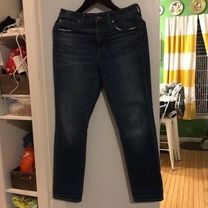 Madewell high-rise slim boyjean - medium wash